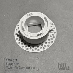 Modern 2-Inch Square Trimless Plaster-In High Velocity Outlet