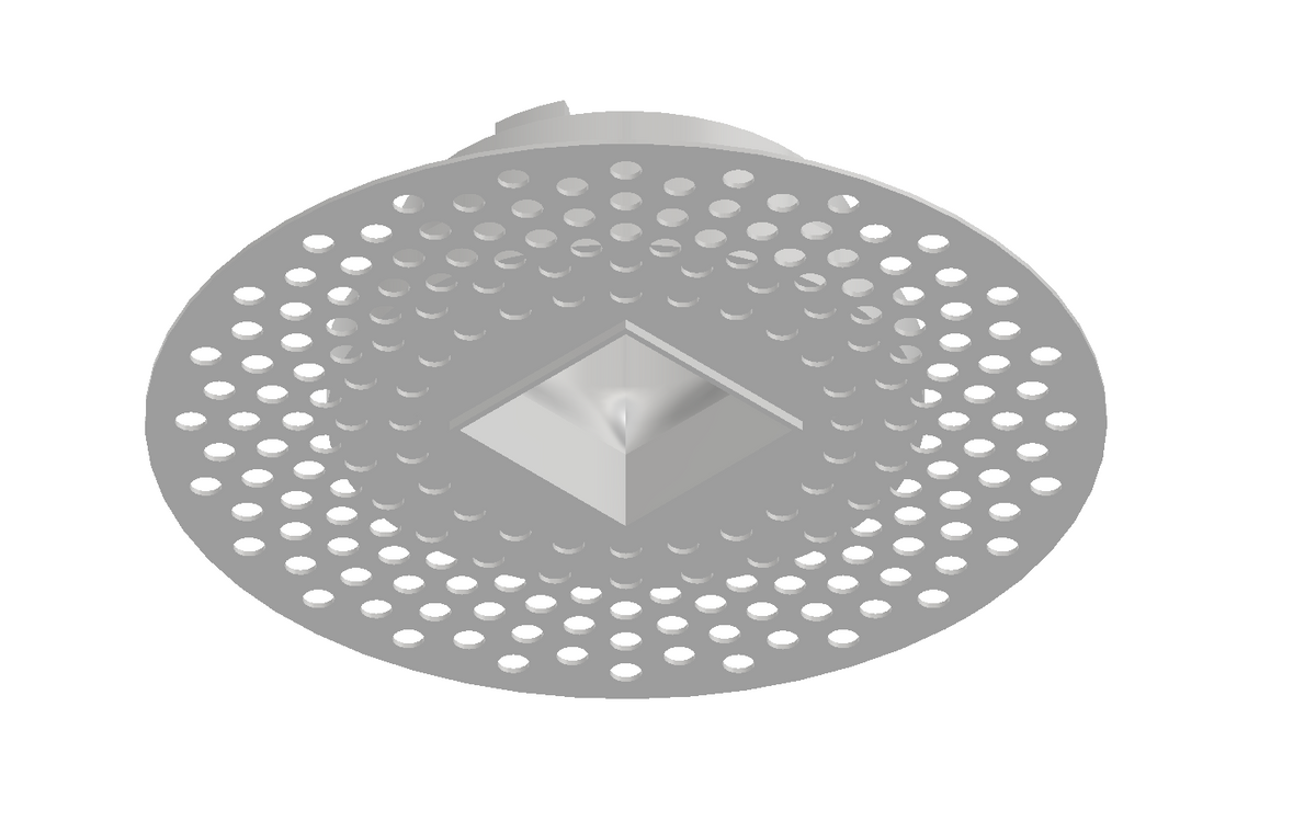 Modern 2-Inch Square Trimless Plaster-In High Velocity Outlet