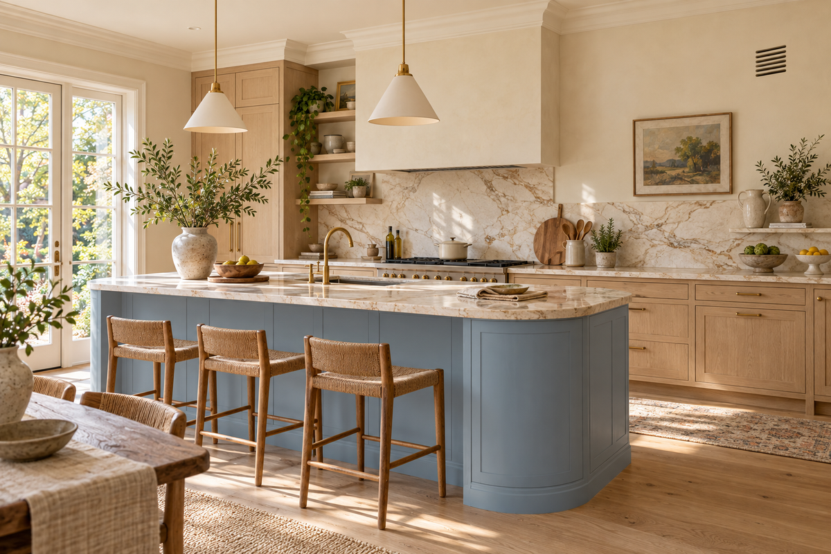 Every finish considered. Even the air. — Kitchen · Fixed linear register