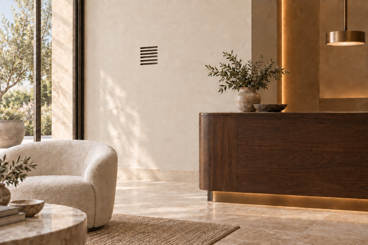 A place for everything. Even the air. — Living room · Linear register